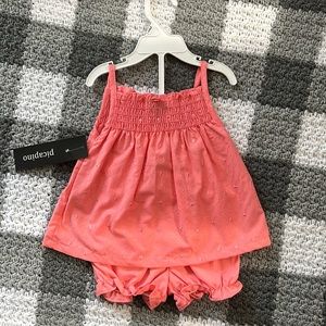 NWT Baby girl 6-9 month coral outfit